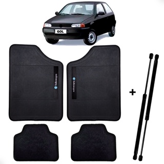 Jogo de 4 Tapete Automotivo Volkswagen Universal + Amortecedores Porta Malas Traseiro Gol Bola G2 em Oferta na Shopee