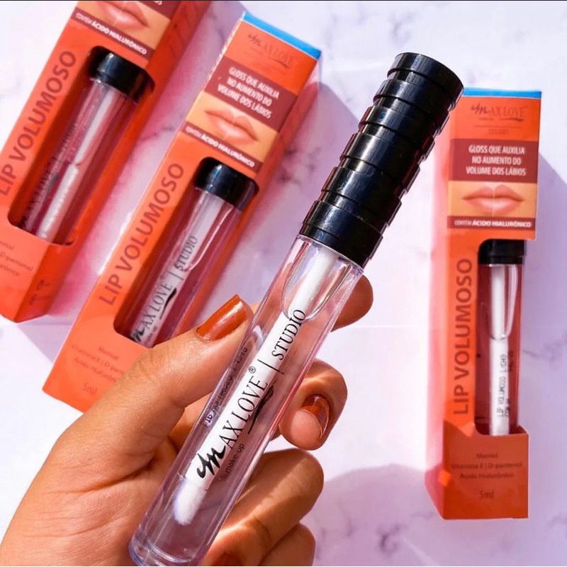 Lip Gloss Volumoso Vegano Max Love em Oferta na Shopee