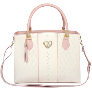 Promoção Bolsa Feminina Bicolor Couro PU Transversal alça de Mão e Ombro