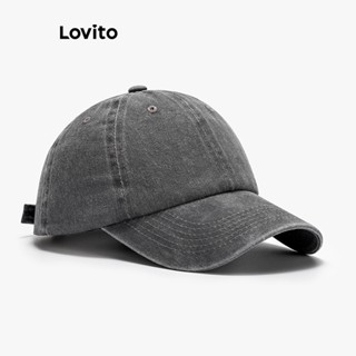 Lovito Casual Chapéu Feminino Liso Lavado LNA28264 (Cinza)