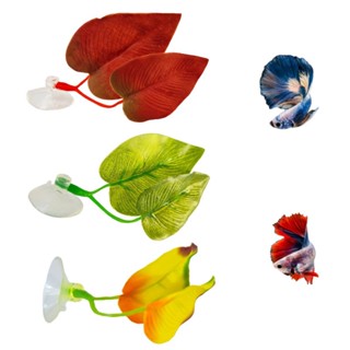 Cama de Betta folha de descanso Dupla planta besteira beta enfeite aquário planta artificial