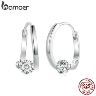 Brincos De Fita Bamoer 925 Sterling BuckleJewelry Para Mulheres