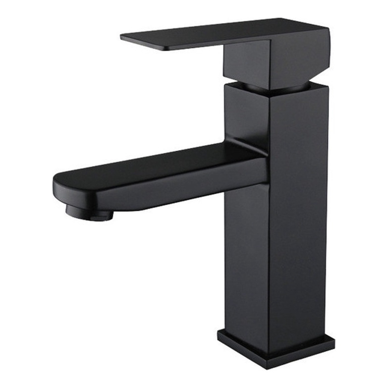 Torneira Banheiro Inox Preta Lavabo Misturador Monocomando