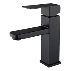 Torneira Banheiro Inox Preta Lavabo Misturador Monocomando