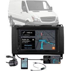 Multimídia 2 Din 7" Polegadas Mercedes-Benz Sprinter 2013 a 2019 + Câmera de Ré