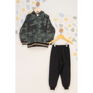 Conjunto Infantil Masculino Moletom Camuflagem