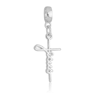 Berloque Jesus Cristo Cruz Banhado a Prata 925 em Oferta na Shopee