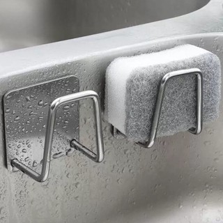 Aço inoxidável Suporte Porta Esponja para bucha de pia Prateleira de cozinha(Enviamos ime…