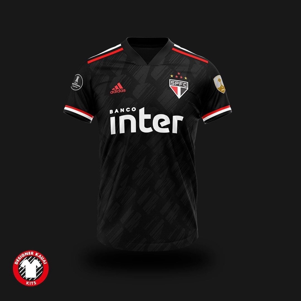 Tricolor Paulista - Camiseta do Sao paulo Preta 22/23 Camisa basica ideal para academia e esportes!!