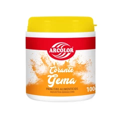 Corante em Pó Amarelo Gema - 100g - 1 unidade - Arcolor - Rizzo