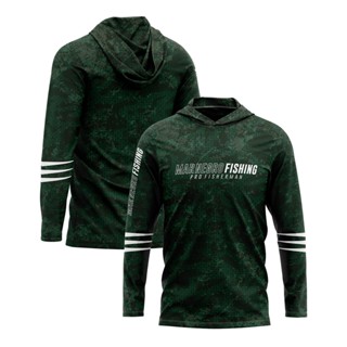 Camisa Sublimada com Capuz Proteção Solar UV Estonada Verde - Mar Negro