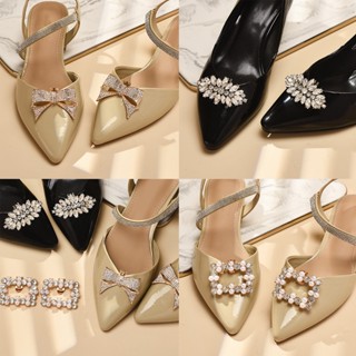 1 Pc/1 Par Lady Clip Pérola De Rhinestone Removível De Sapato De Calcanhar Alto Acessórios Para Decoração De Bricolagem