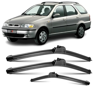 Kit 03 Palheta Limpador Parabrisa Dianteiro + traseiro 22" 18" 15" Palio Weekend 2001 á 2003 em Oferta na Shopee