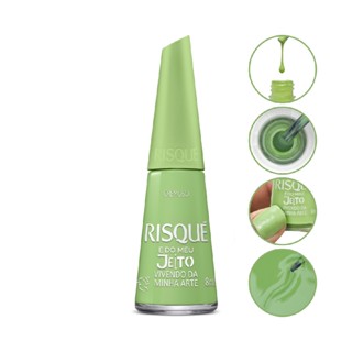 Esmalte Cremoso Verde Vivendo Minha Arte Meu Jeito Risque