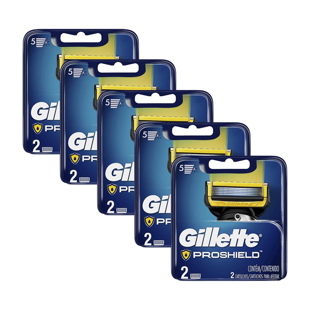 Kit Cargas Gillette  Fusion Proshield c/10 unidades em Oferta na Shopee