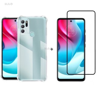 Película Vidro + Capinha Para Moto G60S. Kit Motorola Capa Transparente e Pelicula 3D/9D