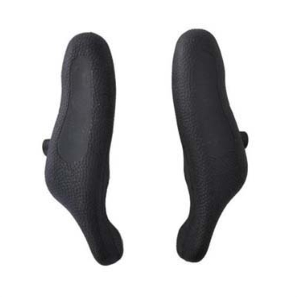 Bar End Duplo Emborrachado Preto Redstone Chifre Para Guidão Bike