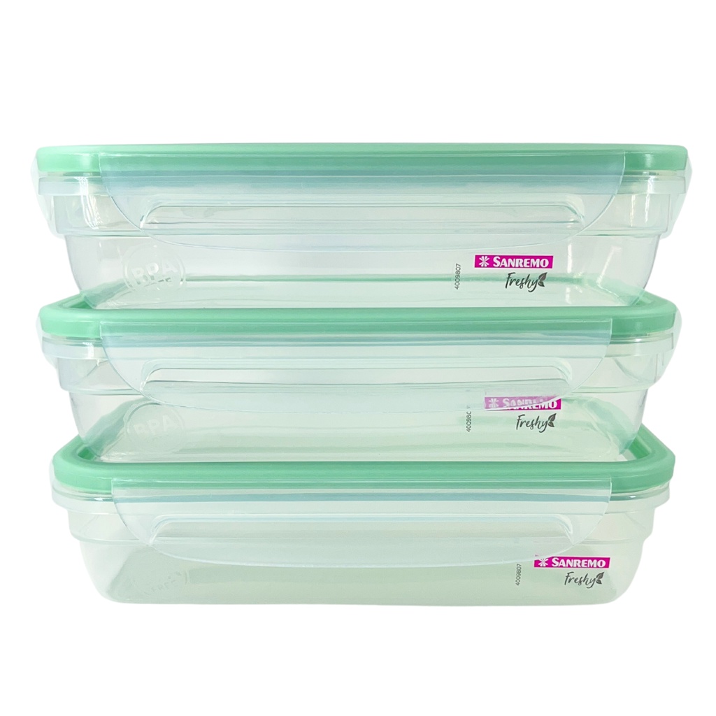 Conjunto 3 Potes Hermético Com Travas Empilhavel Para Marmita Organizadores Cozinha Sanremo Alta Qualidade em Oferta na Shopee