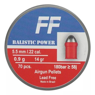 Chumbinho Balistic Power 0.9g/14gr 70 Unidades 5.5mm – FF