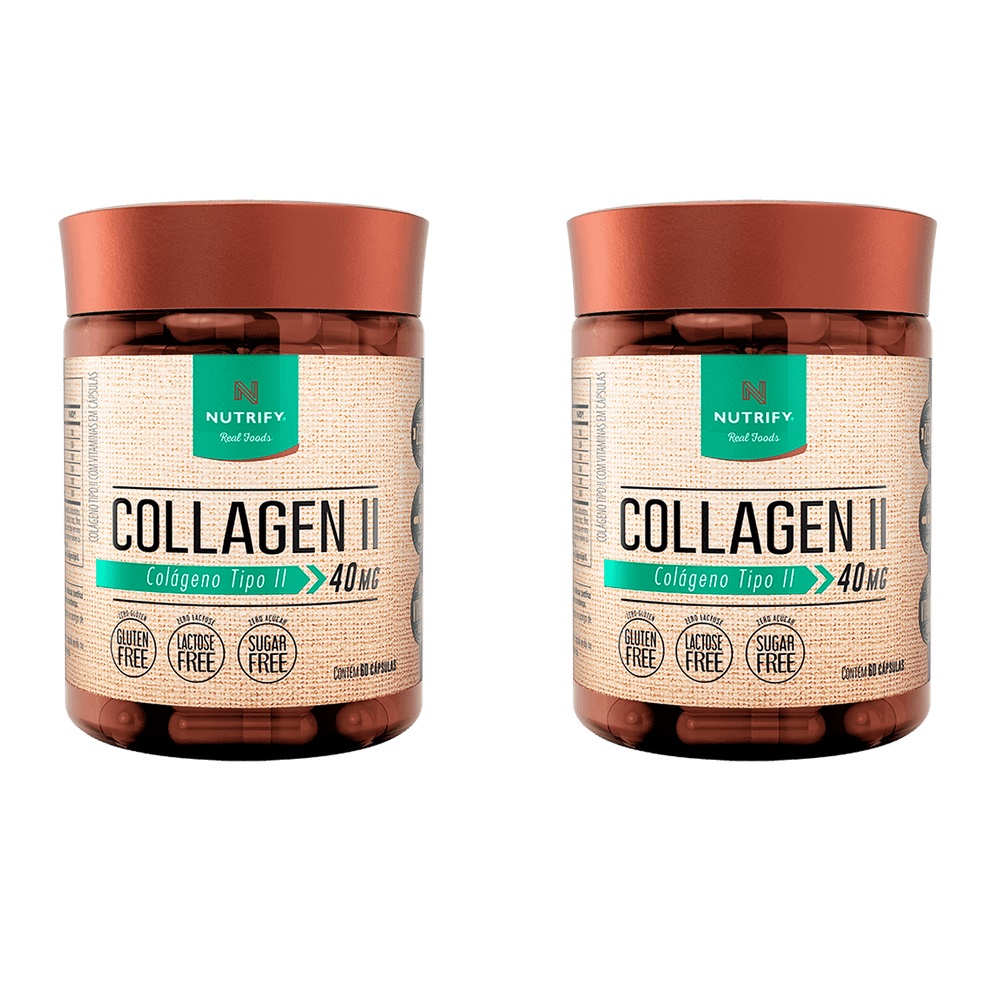 Kit 2x Collagen II 40mg - Colágeno tipo 2 - Nutrify - 60 cápsulas