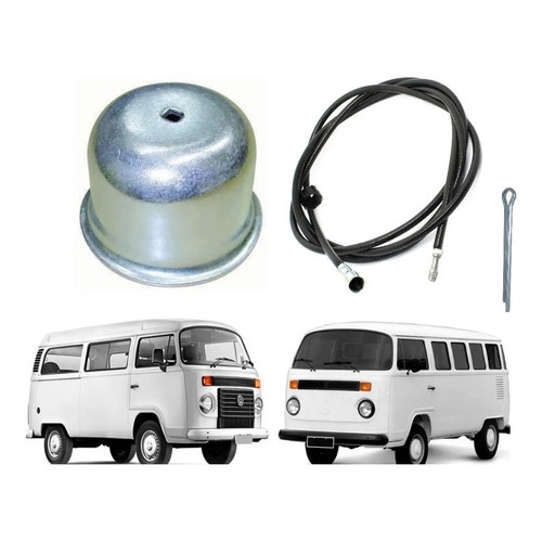 Cabo Velocimetro + Calota Cubo Dianteiro Kombi 1975 A 2005