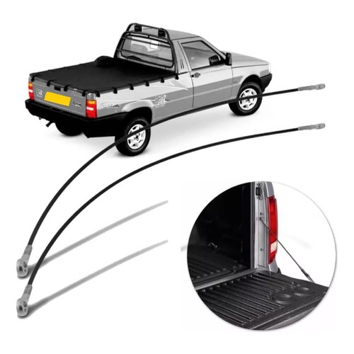 Par Cabo Caçamba Tampa Traseira Fiorino Pick Up em Oferta na Shopee