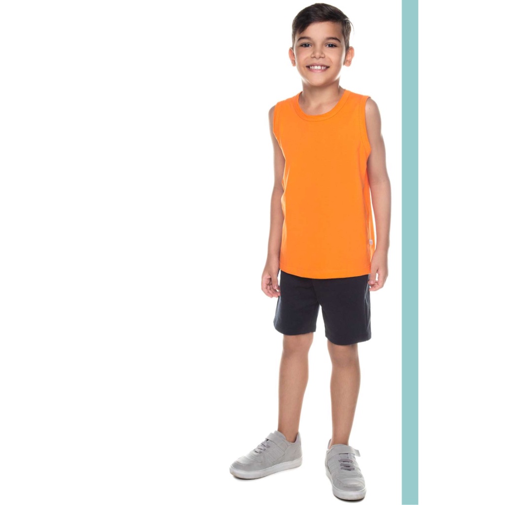 Bermuda Básica com bolso Masculino Juvenil em moletom sem felpa/moletinho