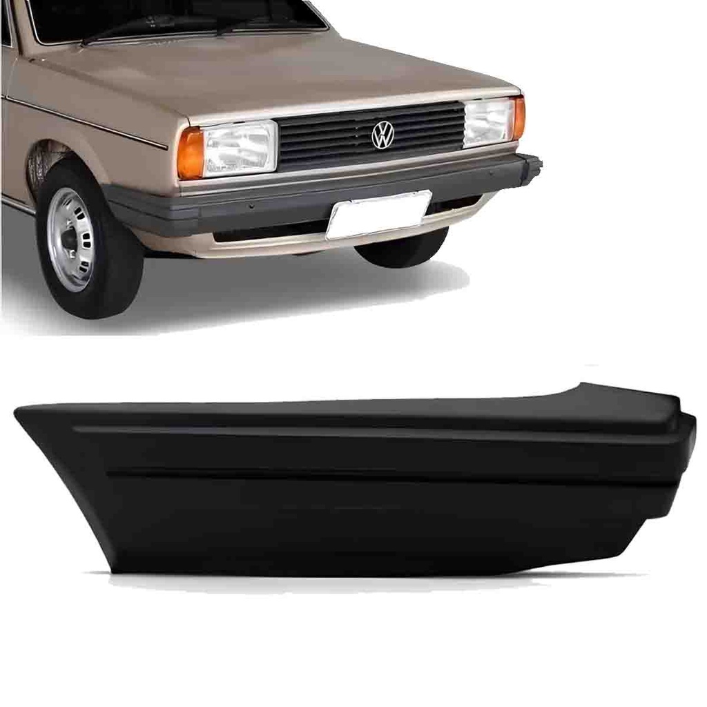 Polaina Ponteira Para-choque Gol 84 85 86 Preto Dianteira