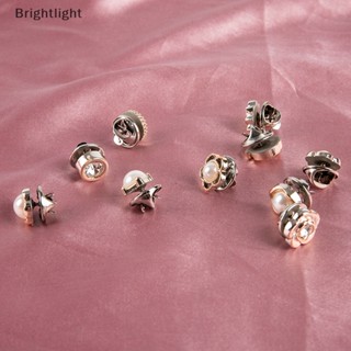 [Brightlight] 10Pcs Conjunto De Botões De Broche Fashion Pearl Rhinestones Acessórios De Roupa De Pin Coat Clothes [BR]