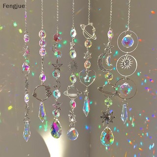 Fengjue Pingente De Cristal Jardim Suncatcher Sinos De Vento Chuva Prisma Corrente Para Decoração De Janela BR