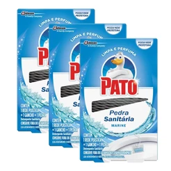 Kit 3 Detergentes Sanitário em Pedra Pato Marine 25g