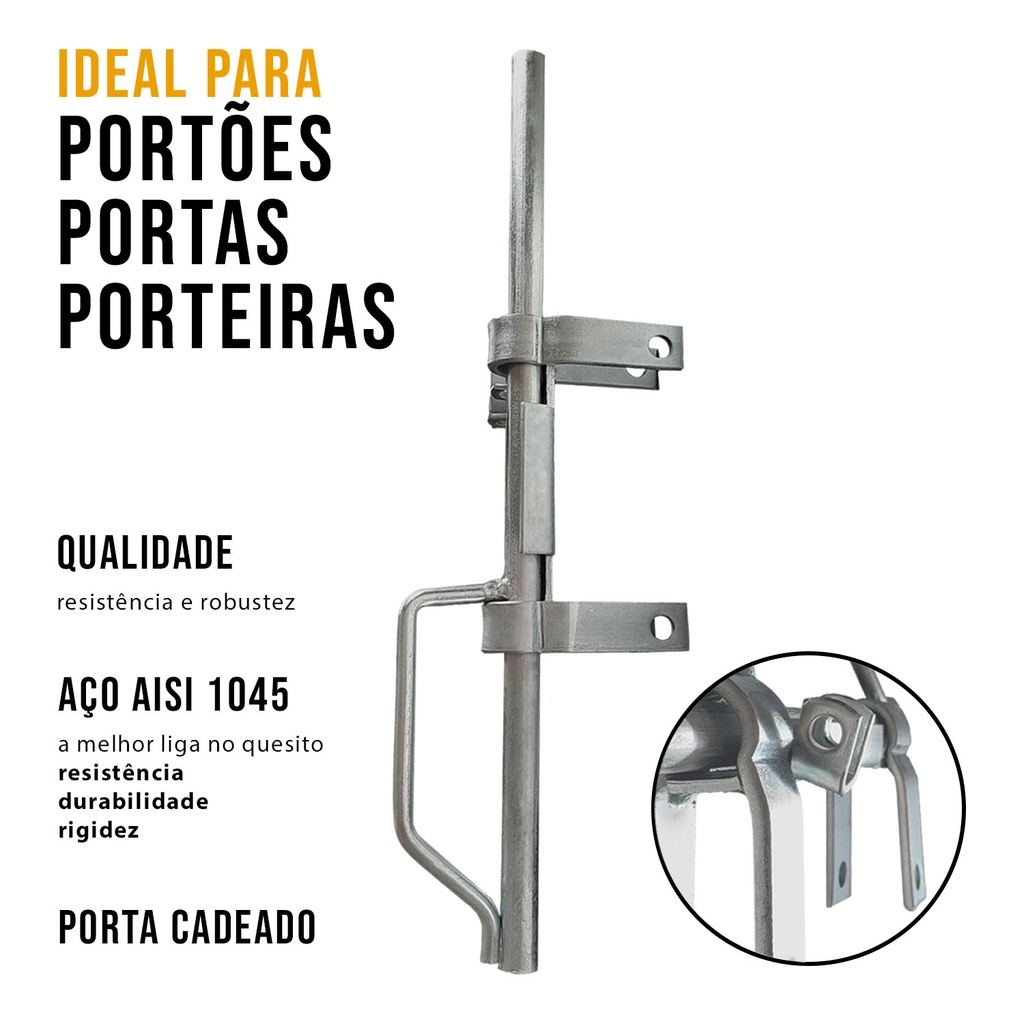 Tranca Metralhadora Carabina Porta Cadeado 5/8 TARZA