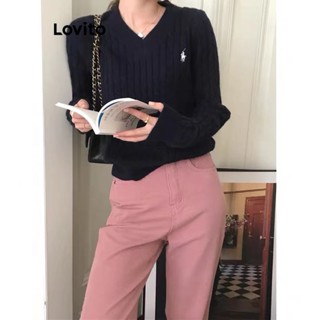 Lovito Casual Suéter Feminino Liso Básico LNE30020 (Cinza/Branco/Preto)