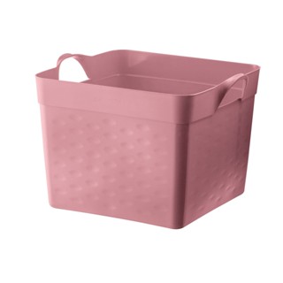Cesto Organizador Quadrado Plástico Rosa 22L Moolti Sanremo