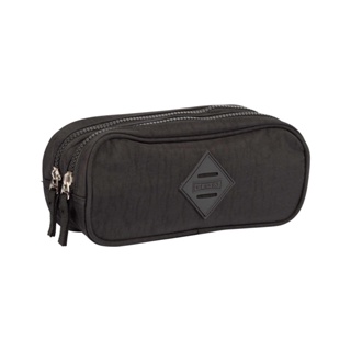 Estojo 2 Compartimentos CRINKLE Preto em Oferta na Shopee