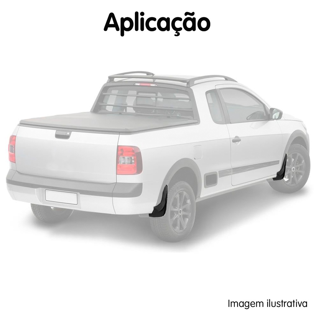 Jogo Apara Barro Protetor Lameira Flap Universal Curto TG Poli 4 Peças - Preto · foto 2