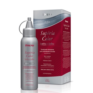 Banho De Brilho Prata Amend Superia Color 100g Sem Amonia Condiciona os fios realçando a cor em Oferta na Shopee