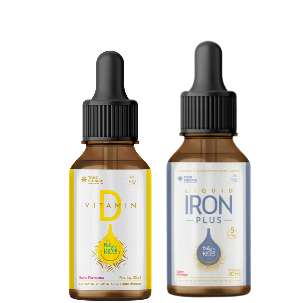 Combo Iron Plus Baby & Kids E Vitamina D Baby & Kids 30ml True Source