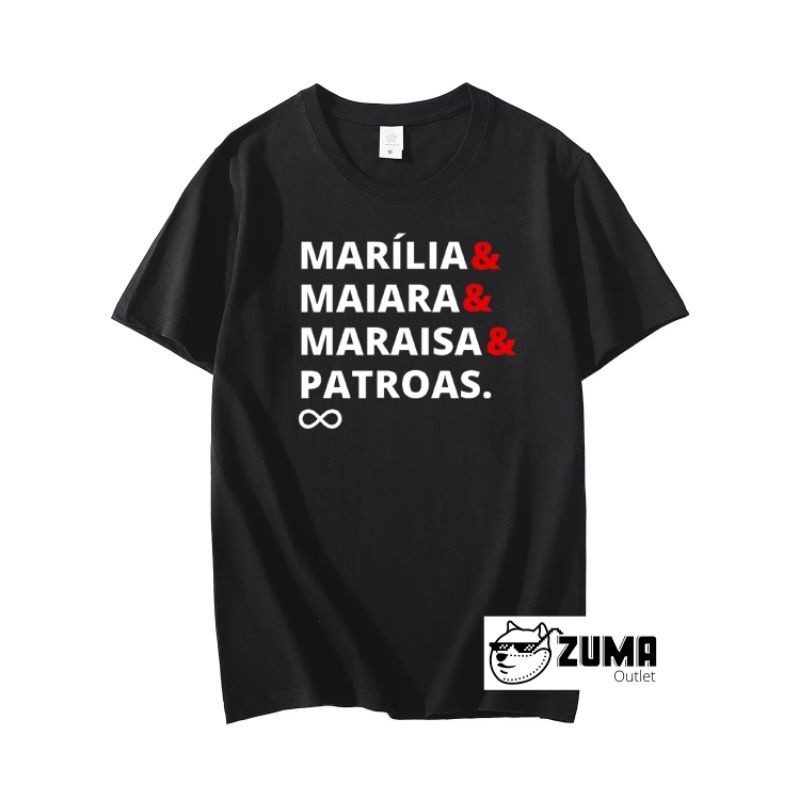 camisa Camiseta Camisa Fã As Patroas Marília Mendonça Maiara e Maraisa Homenagem Lançamento unissex UNISSEX