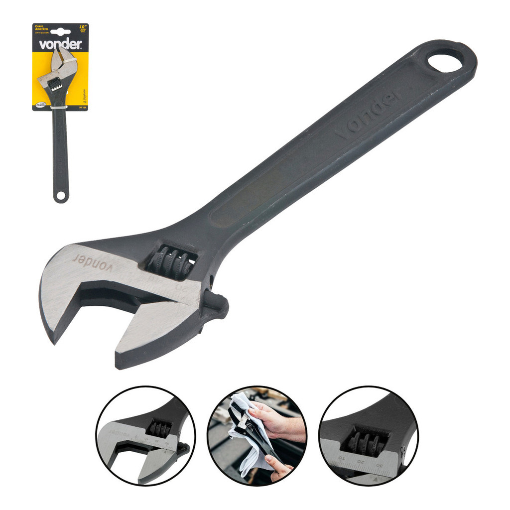 Chave Ajustável Inglesa Fosfatizada 10 Pol 250mm Vonder