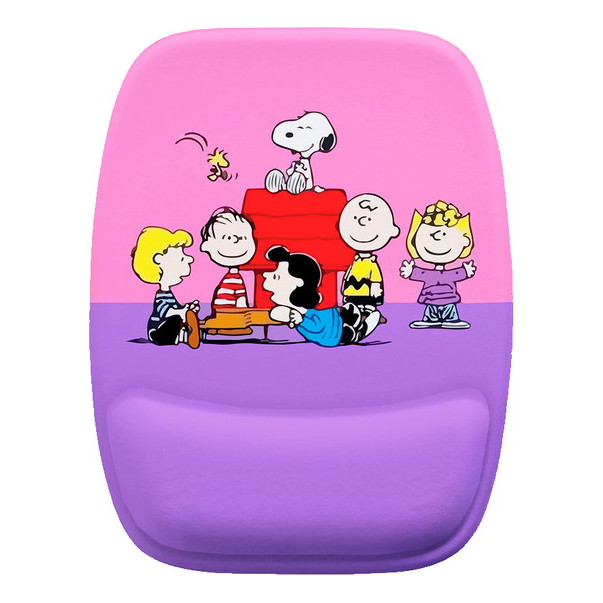 Mouse Pad Ergonomico Turma Snoopy Casinha Roxo em Oferta na Shopee