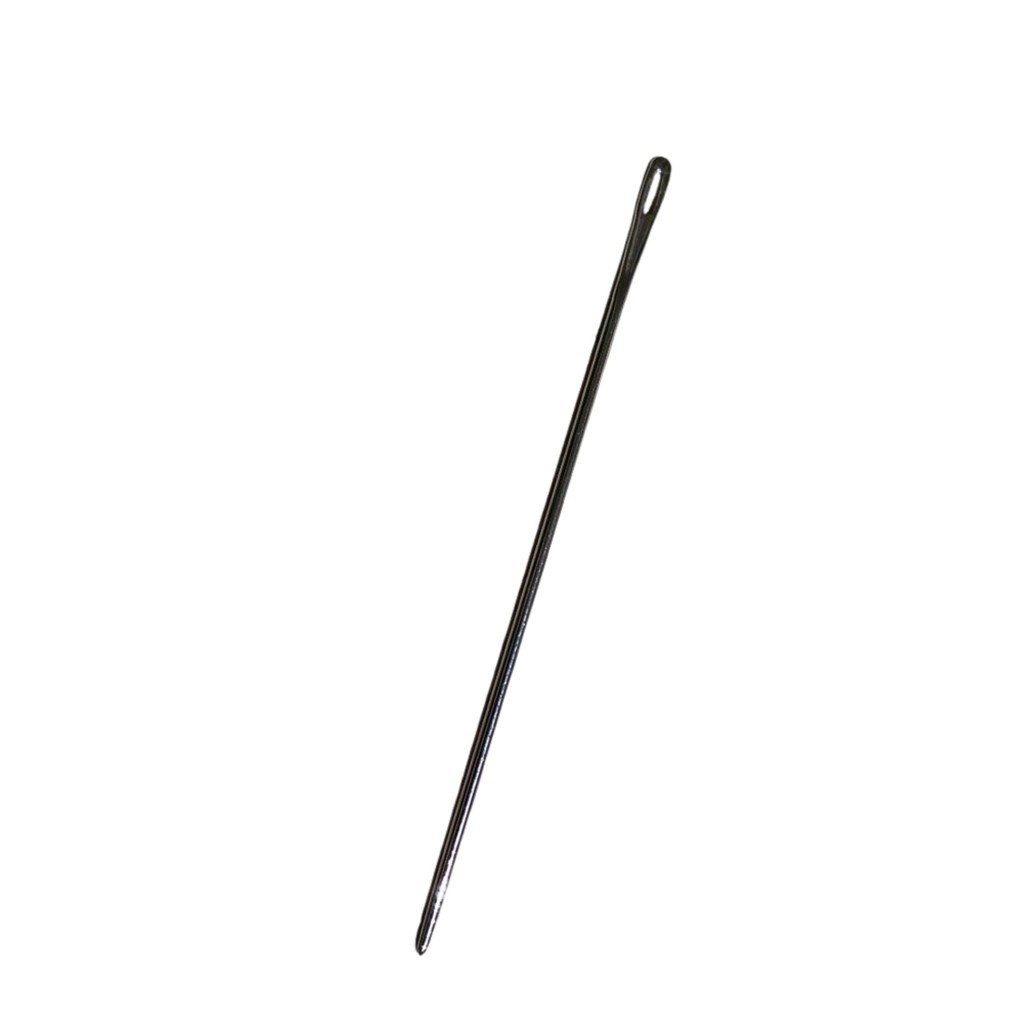 Agulha Entrelace Aço Ponta Reta 6,5 cm Comprimento Aplicação Cabelos Entrelaçamento Mega Hair