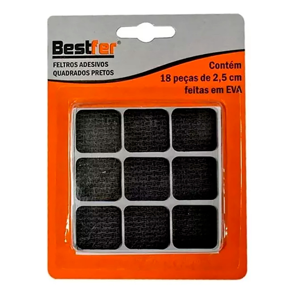 Kit Com 18 Protetor Adesivo Eva Quadrado 2,5cm Bestfer em Oferta na Shopee