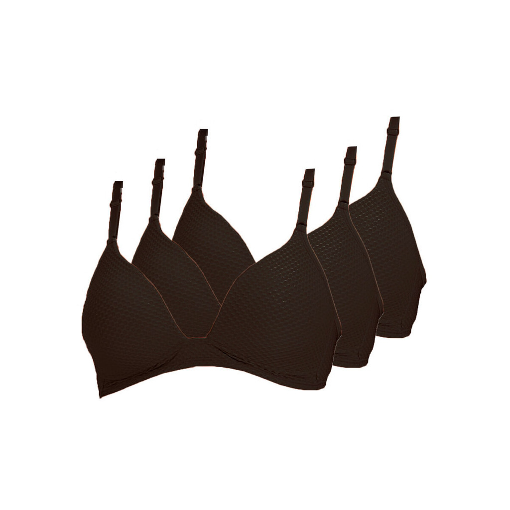 Kit com 3 Sutiãs sem Aro com Bojo Dilady 203101