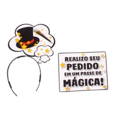 Kit Balada Mágico para Fantasia Carnaval Bloquinho Festa Cosplay