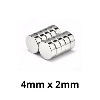 Kit 10 Peças Imã Neodímio Potente Disco Magnético N35 4x2 mm Super Forte em Oferta na Shopee