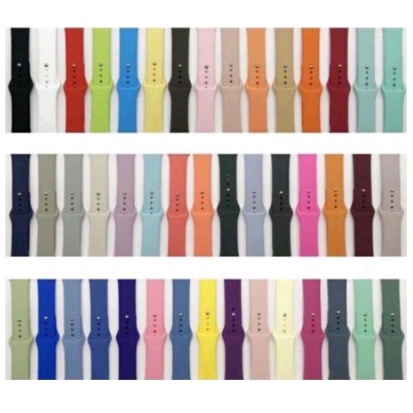 Pulseira de silicone para Smartwatch 44mm 40mm 38mm 42mm smartwatch pulseira iwatch 6 se 5 4 3 2 em Oferta na Shopee