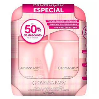 Kit Desodorante Roll On Giovanna Baby Rosa Com 2 Unidades