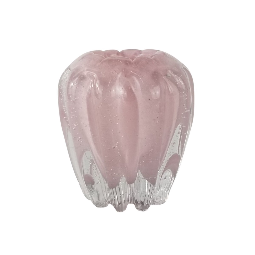 Cachepot de Murano Importado Laradore - Vasinho Rosa Bebê