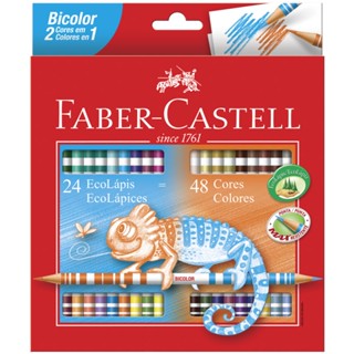 Lápis de cor 48 cores com 24 lápis bicolor 120624 Faber-Castell